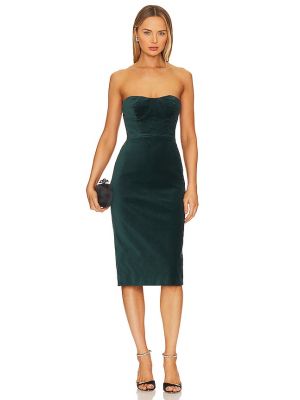 Vestido midi de terciopelo‏‏‎ Bcbgmaxazria verde