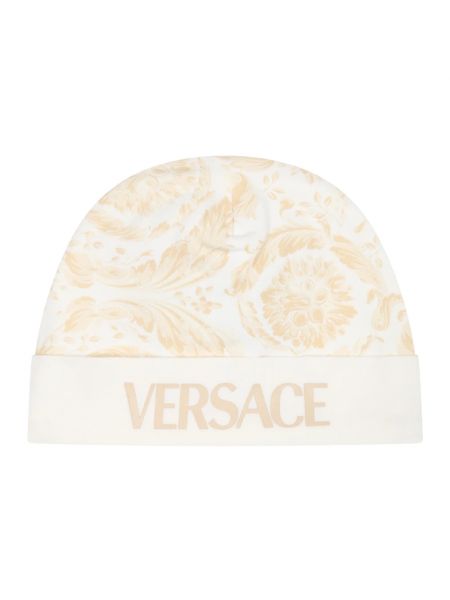 Beżowa czapka Versace