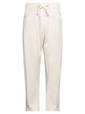 Pantaloni di cotone High bianco