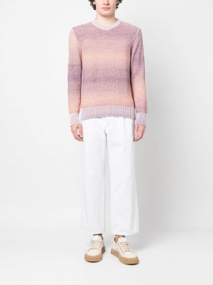 Dzianinowy sweter Ferragamo fioletowy