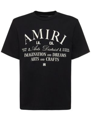 Džersis medvilninis marškinėliai Amiri juoda