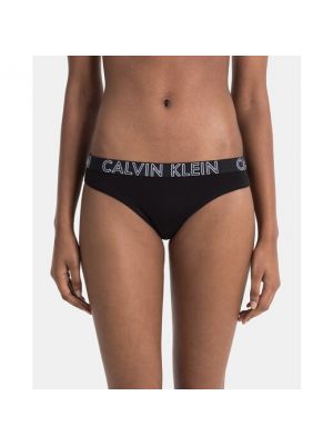 Tangas de algodón Calvin Klein negro