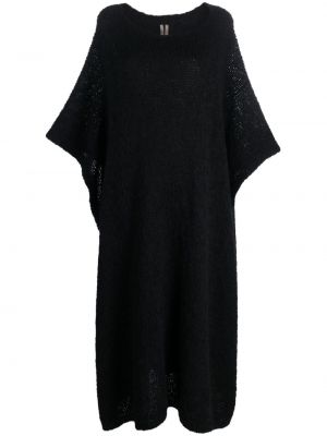 Πλεκτή μάξι φόρεμα Rick Owens μαύρο