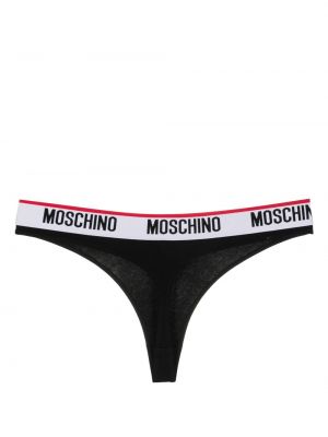 Kalhotky string jersey Moschino černé
