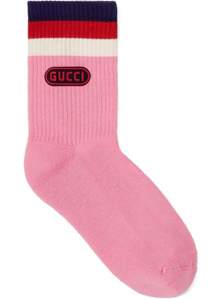 Памучни чорапи Gucci розово