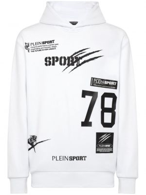 Fleece hoodie Plein Sport weiß