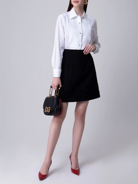 Кружевная юбка мини Dolce & Gabbana черная
