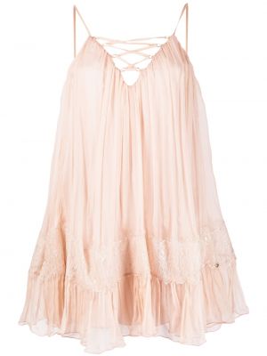 Svilena mini haljina Nissa ružičasta