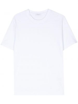Βαμβακερή μπλούζα με στρογγυλή λαιμόκοψη Boglioli λευκό