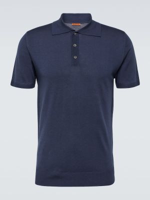 Vilnonis polo marškinėliai Barena Venezia mėlyna