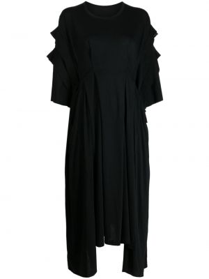 Bavlněné midi šaty Yohji Yamamoto - černá