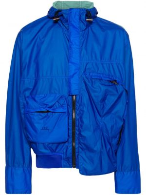 Bunda s výšivkou s kapucí A-cold-wall* modrá