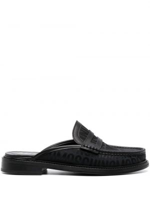 Loafersy s potlačou Moschino čierna