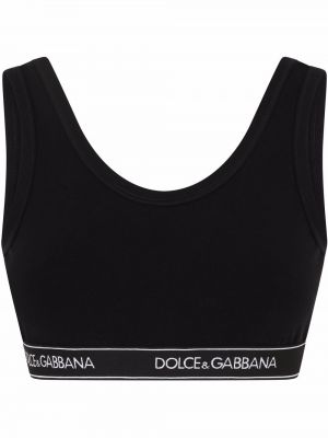 Crop top Dolce & Gabbana černý