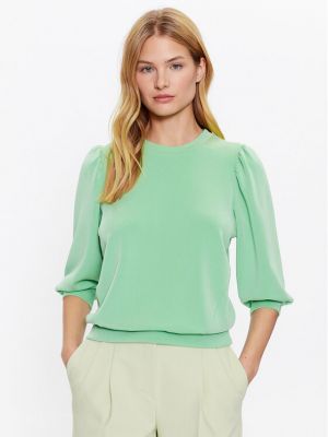 Bluză cu croială lejeră Selected Femme verde