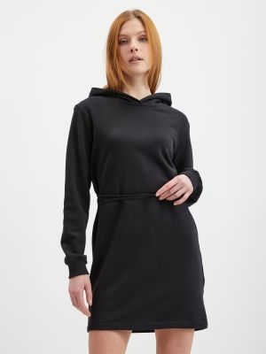 Džinsa auduma kleita Calvin Klein melns