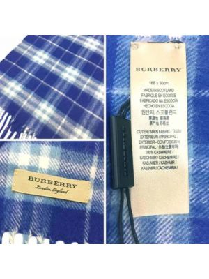 Bufanda de cachemir con estampado de cachemira Burberry Vintage azul
