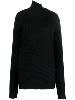 Asimetrični pulover iz merina Marques'almeida črna