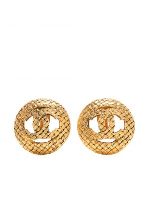 Steppelt fülbevaló Chanel Pre-owned aranyszínű