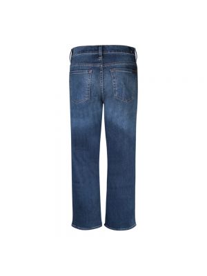 Proste jeansy z kieszeniami 7 For All Mankind niebieskie