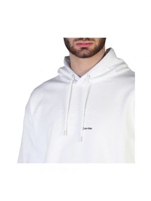 Sudadera con capucha manga larga Calvin Klein blanco