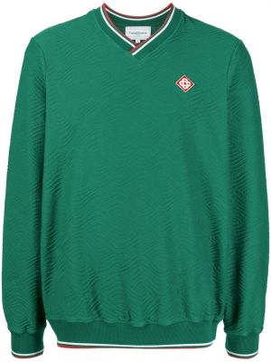 Пуловер с v-образно деколте Casablanca зелено