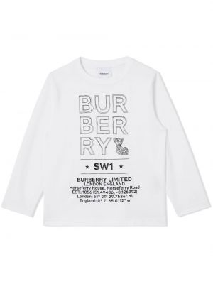 Tričko Burberry Kids - Bílá