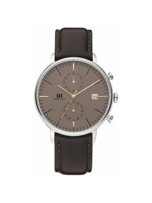 Наручные часы Danish Design мужские кварцевые, хронограф, секундомер, водонепроницаемые коричневый