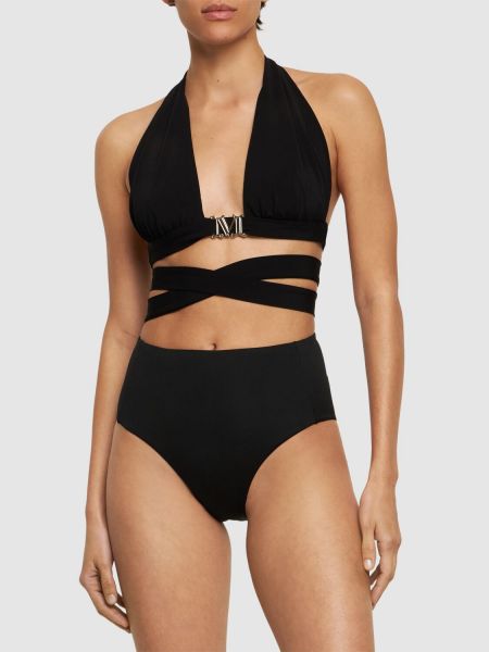 Bikini cu talie înaltă din jerseu Max Mara negru