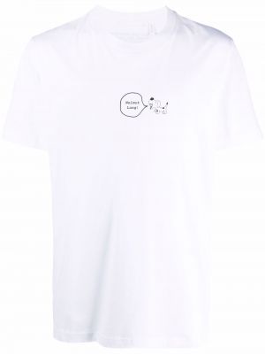 Тениска с принт Helmut Lang бяло