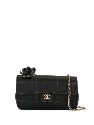 Bolsa de hombro de flores Chanel Pre-owned negro