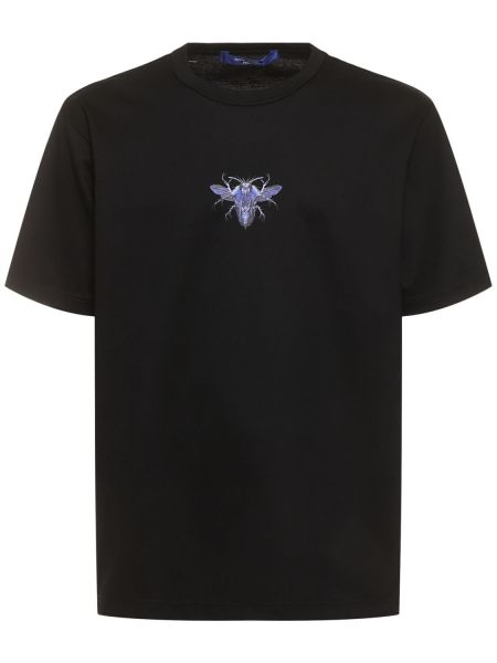 Kokvilnas t-krekls džersija Junya Watanabe melns