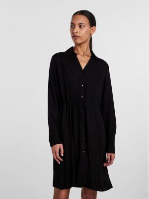 Φόρεμα σε στυλ πουκάμισο Pieces μαύρο