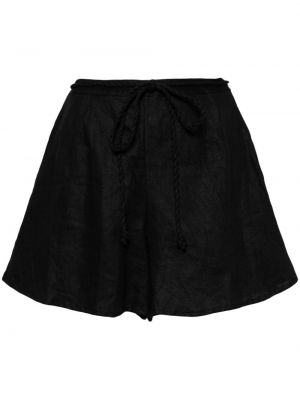 Shorts en lin large Faithfull The Brand noir