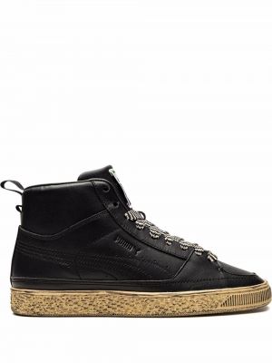 Semsket skinn sneakers Puma Suede svart