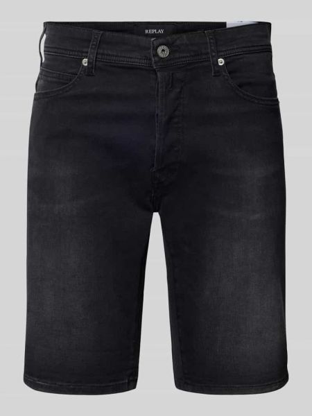 Szorty jeansowe Replay czarne