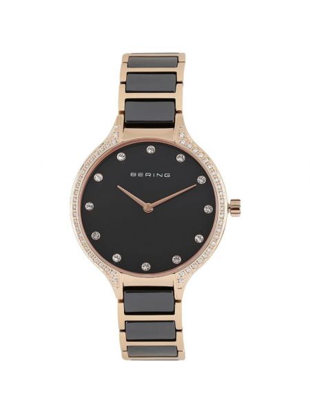 Armbanduhr aus roségold Bering schwarz