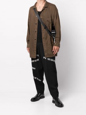 Camisa con bolsillos Yohji Yamamoto marrón