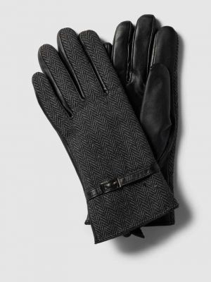 Rękawiczki w jodełkę Weikert-handschuhe czarne