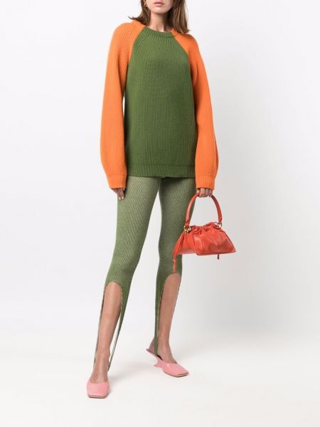 Jersey de lana merino de tela jersey Ami Amalia verde