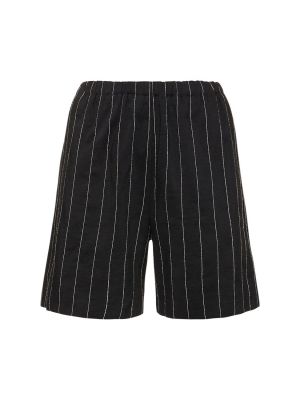 Pantalones cortos de viscosa Loulou Studio negro