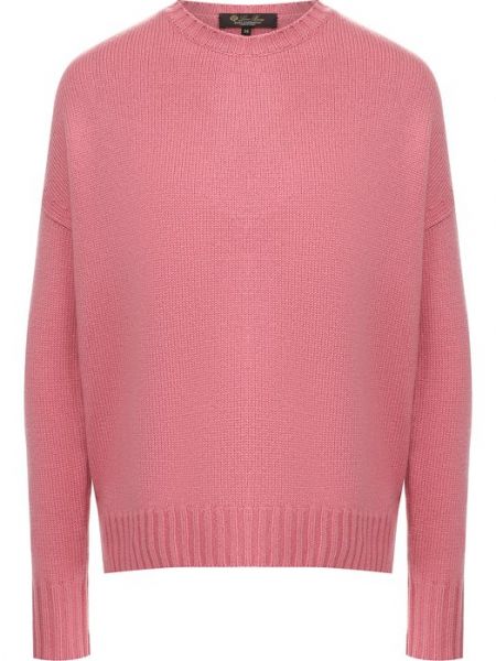 Кашемировый пуловер Loro Piana розовый