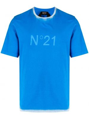 Pamut póló nyomtatás N°21 kék