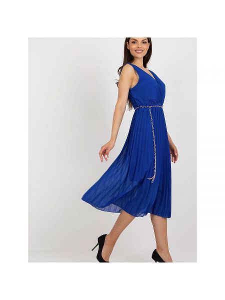 Midi šaty Fashionhunters modré