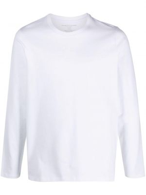 T-shirt en coton avec manches longues Majestic Filatures blanc