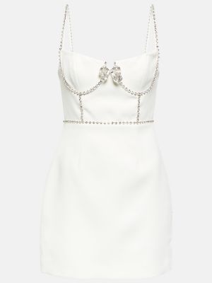 Mini vestido de cristal Self-portrait blanco