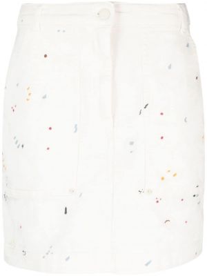 Džínová sukně Emporio Armani bílé