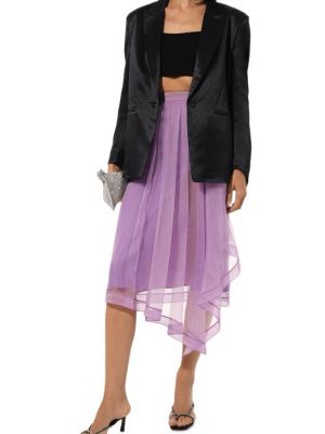 Шелковая юбка Gucci фиолетовая