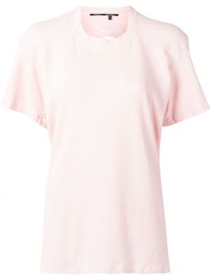 Тениска с кръгло деколте Proenza Schouler розово