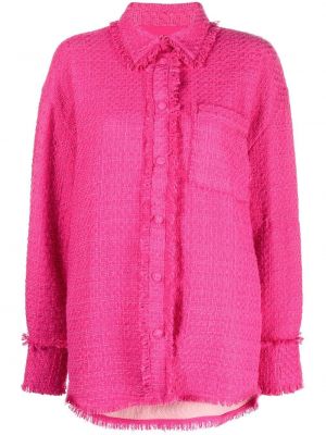 Camicia con frange Msgm rosa